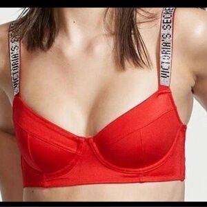 New Victoria's Secret Shine Strap Bikini Swim Top in size 36C.